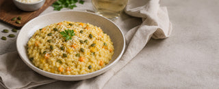 Risotto al curry con crema de coco 🌱
